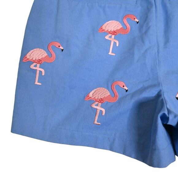 C J Laing NY Southampton Womens 6 Embroidered Flamingo Chino Shorts - Picture 6 of 9
